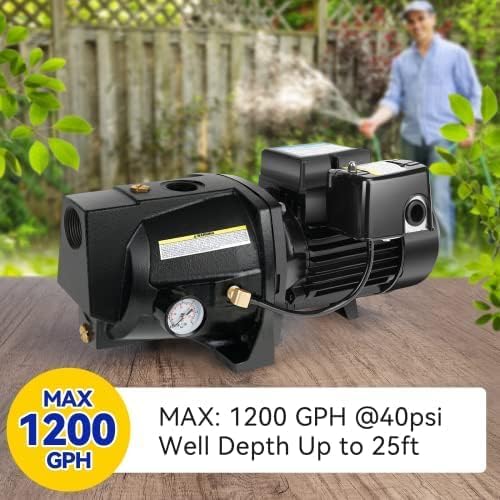 AUCT 17945 - $199 Acquaer Shallow Well Jet Pump,Cast Iron, Well Depth Up to 25ft, 115V/230V Dual Voltag - Image 2