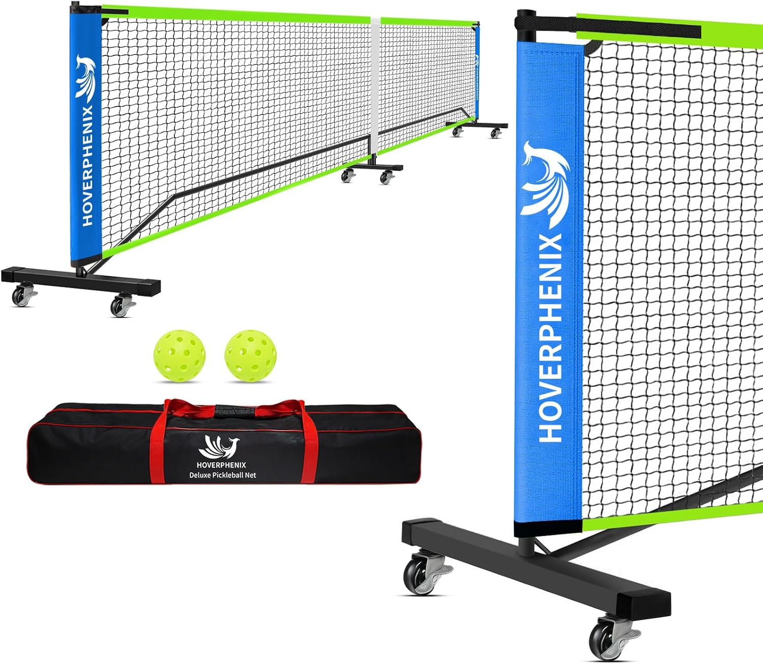 AUCT 18464 - $60 Hoverphenix Pickleball Net - 22FT Full Size Net with Carry Bag for Driveway | Regulati