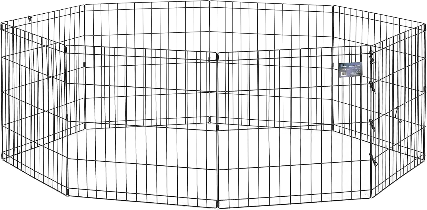 AUCT 20169 - Midwest 24-Inch Exercise Pen, No Door, 16 Sq Ft Play Area