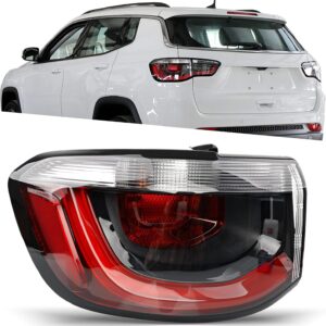 AUCT 18470 - $70 Tail Light Fits 2017-2021 Jeep Compass Rear Light Left Driver Side | Brake Outer Taill