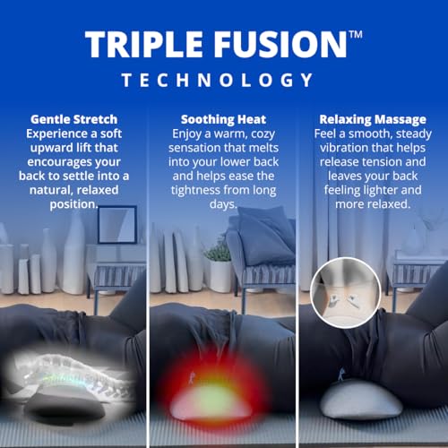 AUCT 18957 - $120 SmoothSpine Triple Fusion Back Massager with Heat for Lower Back Comfort XL - Image 4