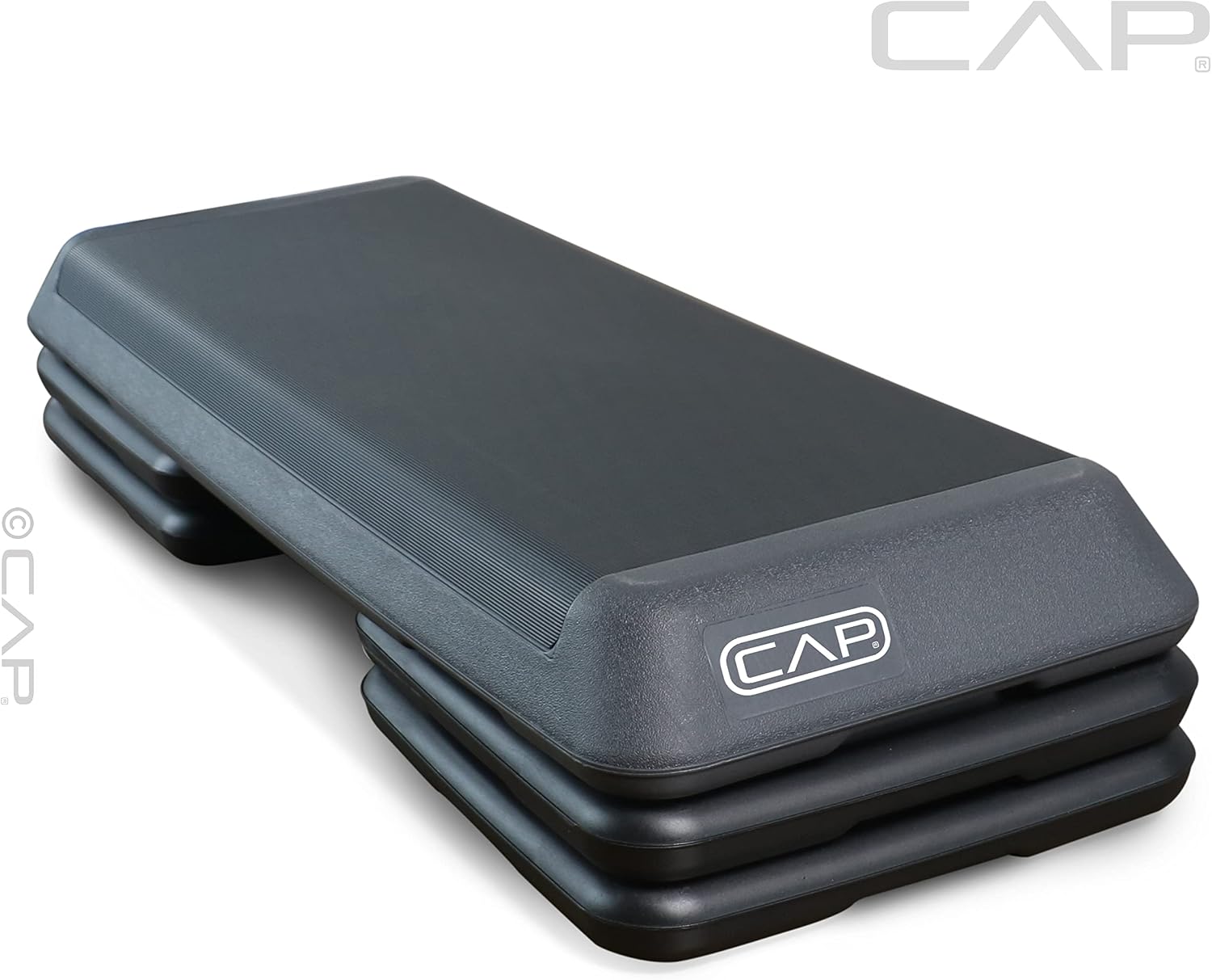 AUCT 18476 - CAP Barbell Adjustable Aerobic Step Platform Exercise Step, Gray - Image 3