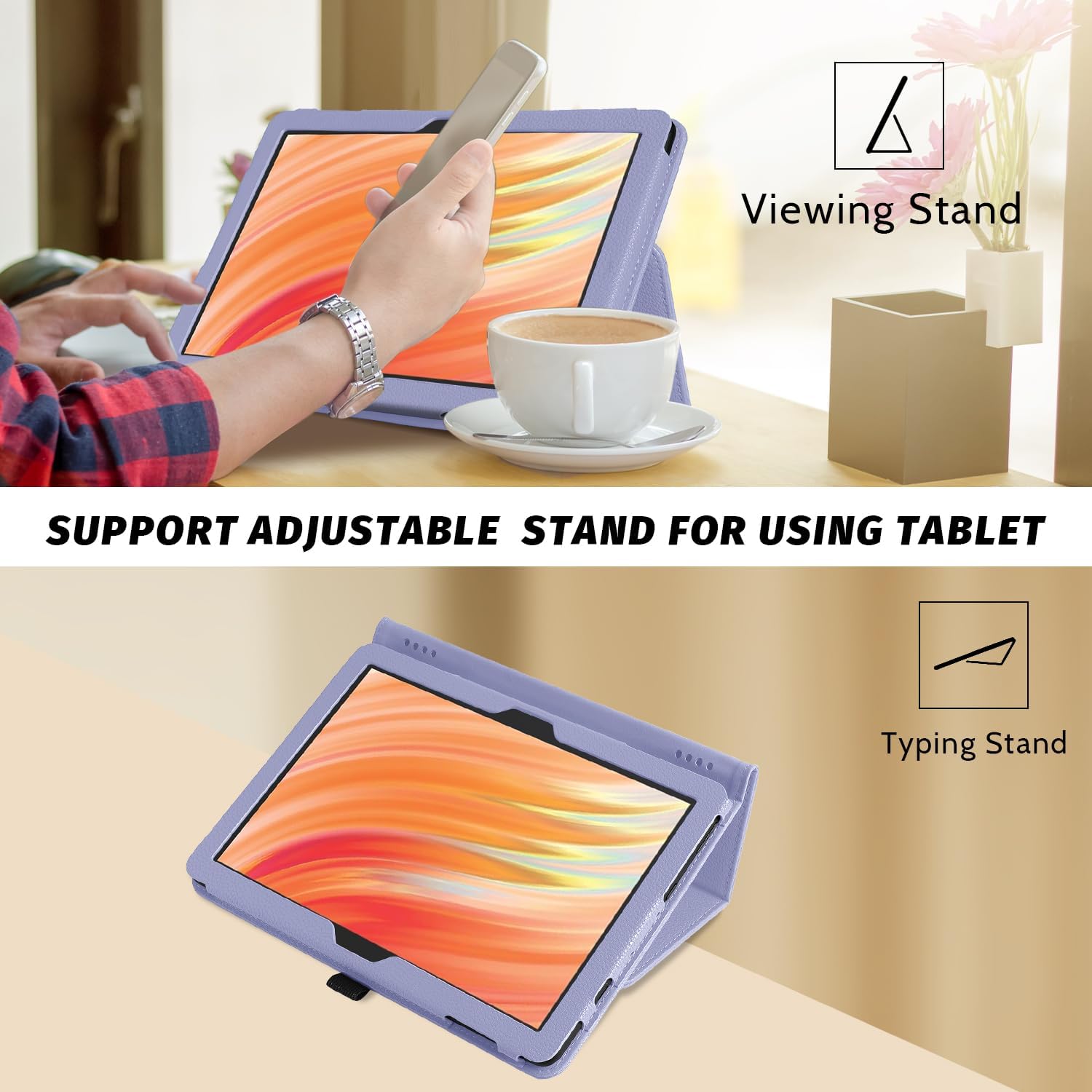 AUCT 18516 - Folio Case for 10.1" inch Amazon Fire HD 10 Tablet | Famavala Stand Cover for 13th / 11th - Image 3