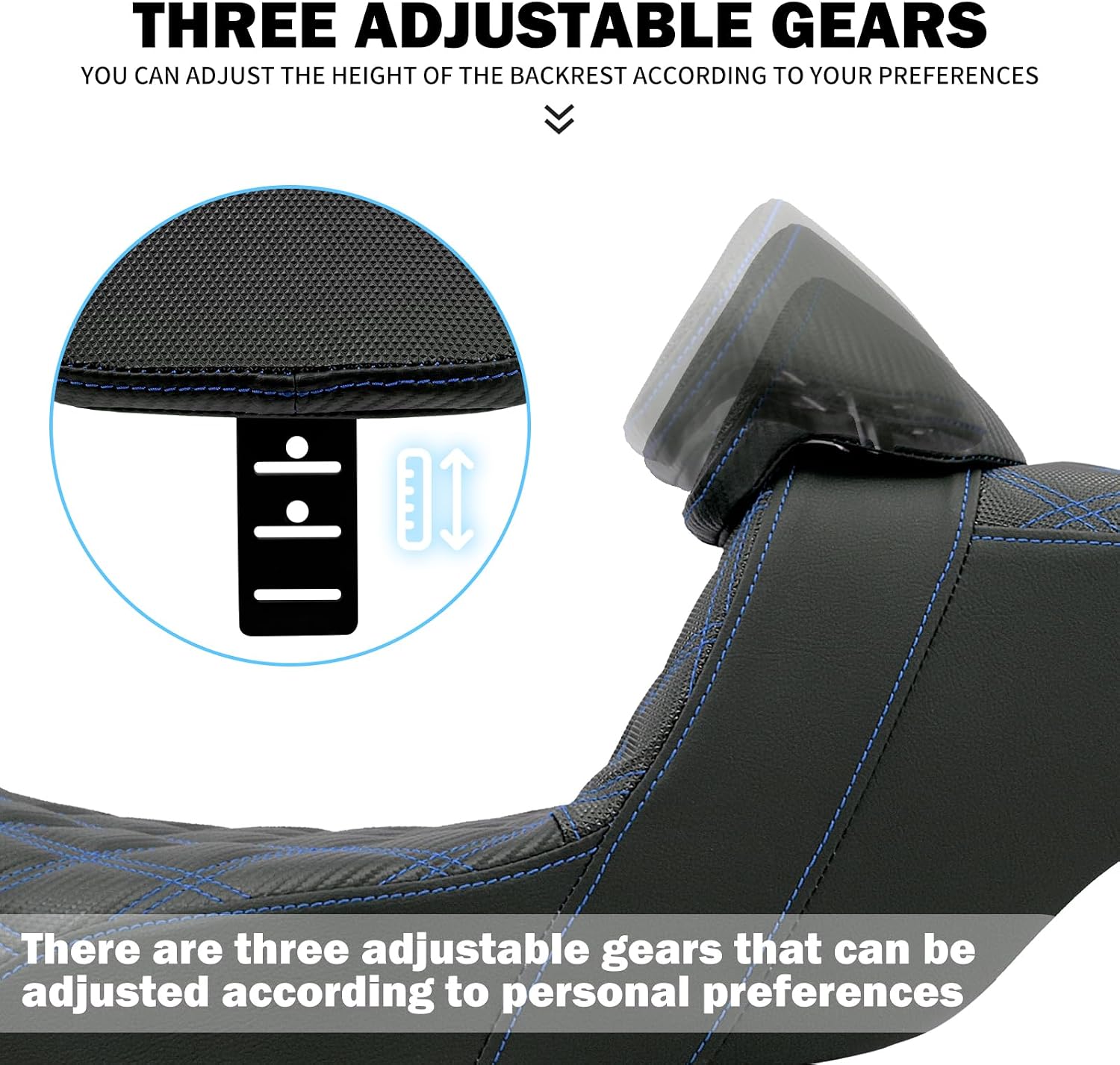AUCT 19536 - $233 Two-Up Seat with Driver Backrest Fit for Harley Touring 2009-2023 - Image 4