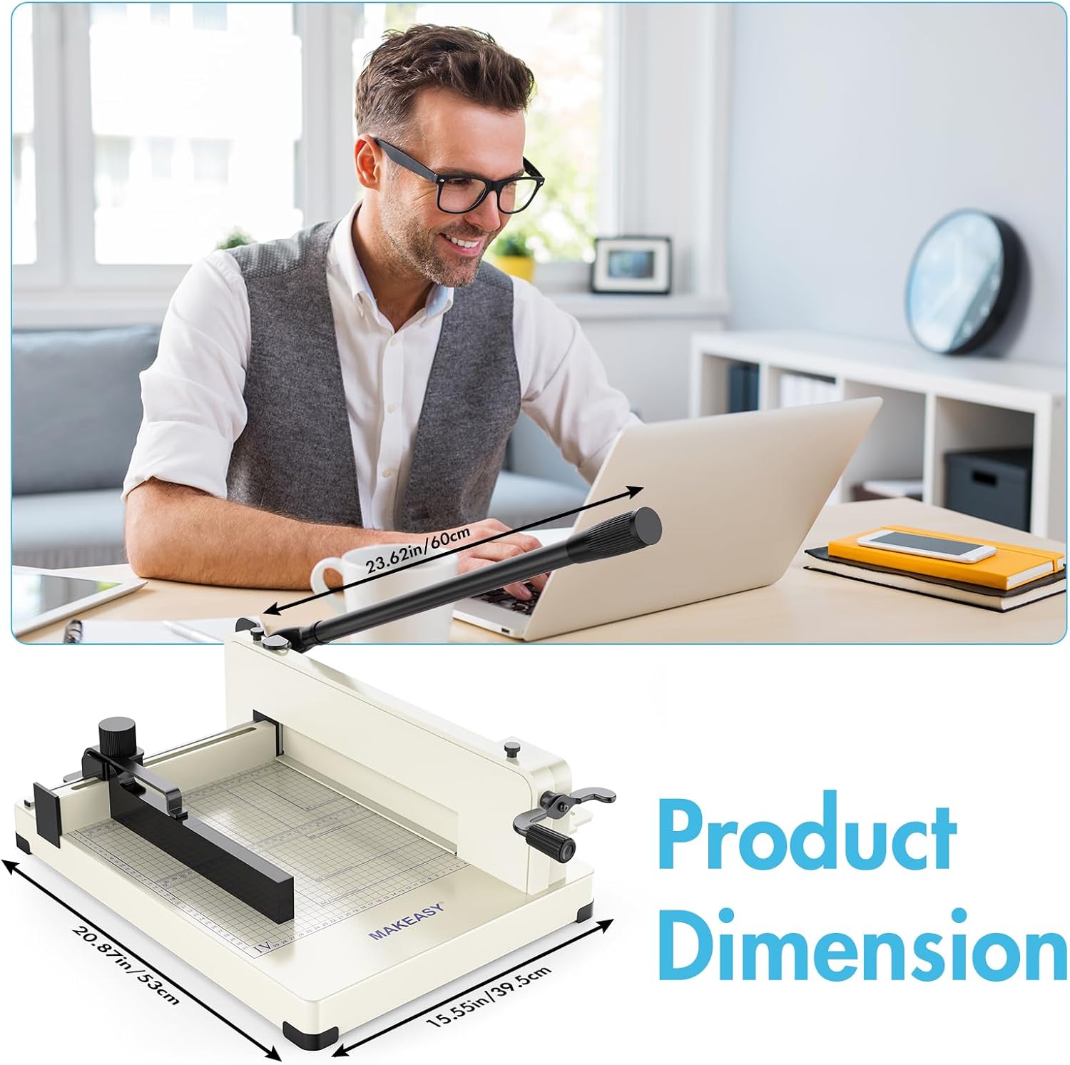 AUCT 18439 - $190 Paper Cutter 12 Inch, Heavy Duty Paper Cutter for A4 Paper, Guillotine Paper Cutter 4 - Image 4
