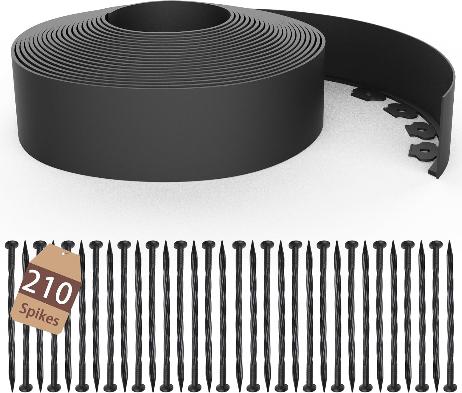 AUCT 18392 - $86 4 inch Tall Landscape Edging Kit 120FT Garden Edging with 210 Spikes for Lawn Edging a