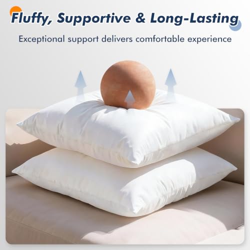 AUCT 18945 - Set of 4 18x18 Outdoor Pillows, Water Resistant Throw Pillow Insert - Image 3