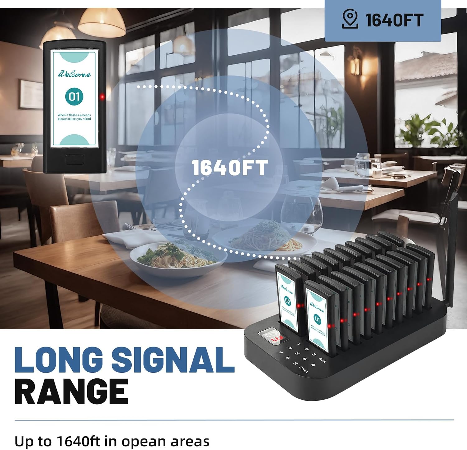 AUCT 18472 - $110 Buzzers for Restaurant, Social Distancing Keeping 20 Pagers | Rechargeable Pagers wit - Image 4