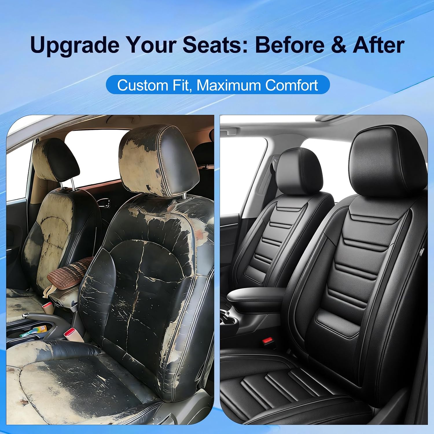 AUCT 18511 - $160 Fit CRV Car Seat Covers for Select Honda CRV CR-V 2011-2025 2026 - Premium Full Cover - Image 4