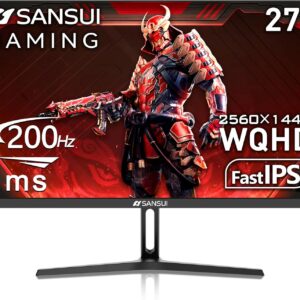 AUCT 18405 - $150 SANSUI 27 Inch WQHD 2560 x 1440 IPS Gaming Monitor, 200Hz 180Hz 1ms Computer Monitor,