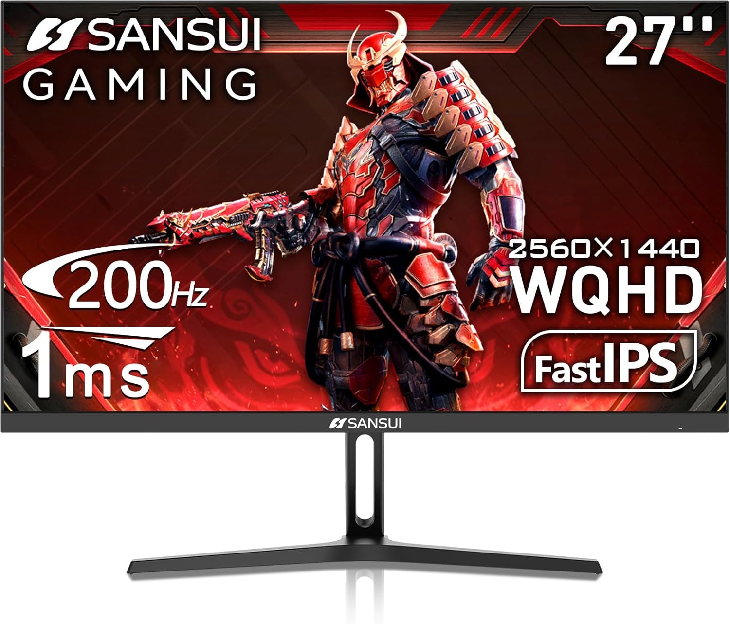 AUCT 18405 - $150 SANSUI 27 Inch WQHD 2560 x 1440 IPS Gaming Monitor, 200Hz 180Hz 1ms Computer Monitor,
