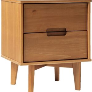 AUCT 19550 - $100 Walker Edison Mid Century Modern Grooved Handle Wood Nightstand Side Table Bedroom St