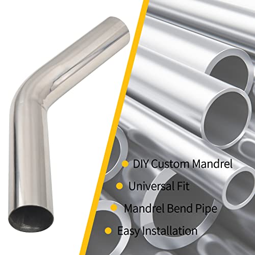 AUCT 18858 - 4 Inch 45 Degree DIY Custom Mandrel Exhaust Pipe Tube Pipe, T304 Stainless Steel, Universa - Image 4