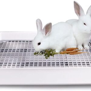 AUCT 18353 - $55 Rabbit Litter Box with Grid 22x18in, Potty Training Pan for Adult Animals | Rabbit Lit