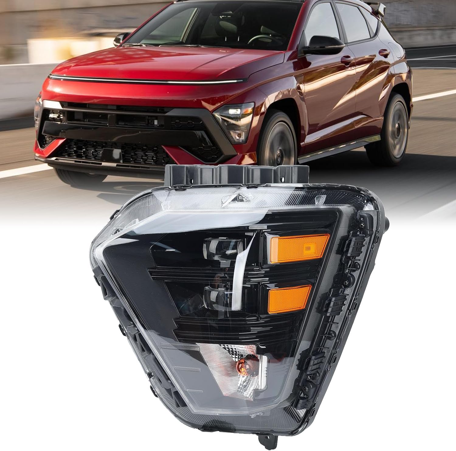 AUCT 19957 - $238 LED Headlight Compatible with Hyundai Kona 2024 2025 Head Lamp Front Light Replace 92