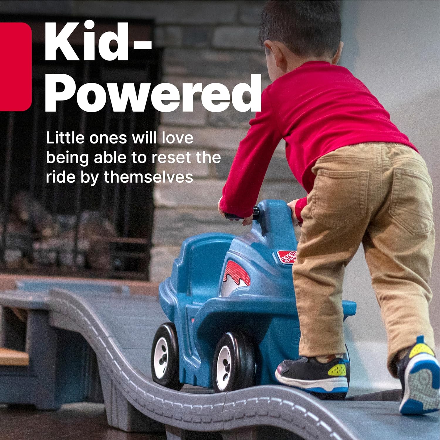 AUCT 18359 - $140 Step2 Up & Down Roller Coaster Kids Ride On Toy, Push Car, Indoor/Outdoor Playset, Ma - Image 4