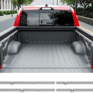 AUCT 18452 - $160 5.7FT Side Bed Rail Compatible with 2019-2026 Dodge Ram 1500 | Tie Down Rail Trail Ra