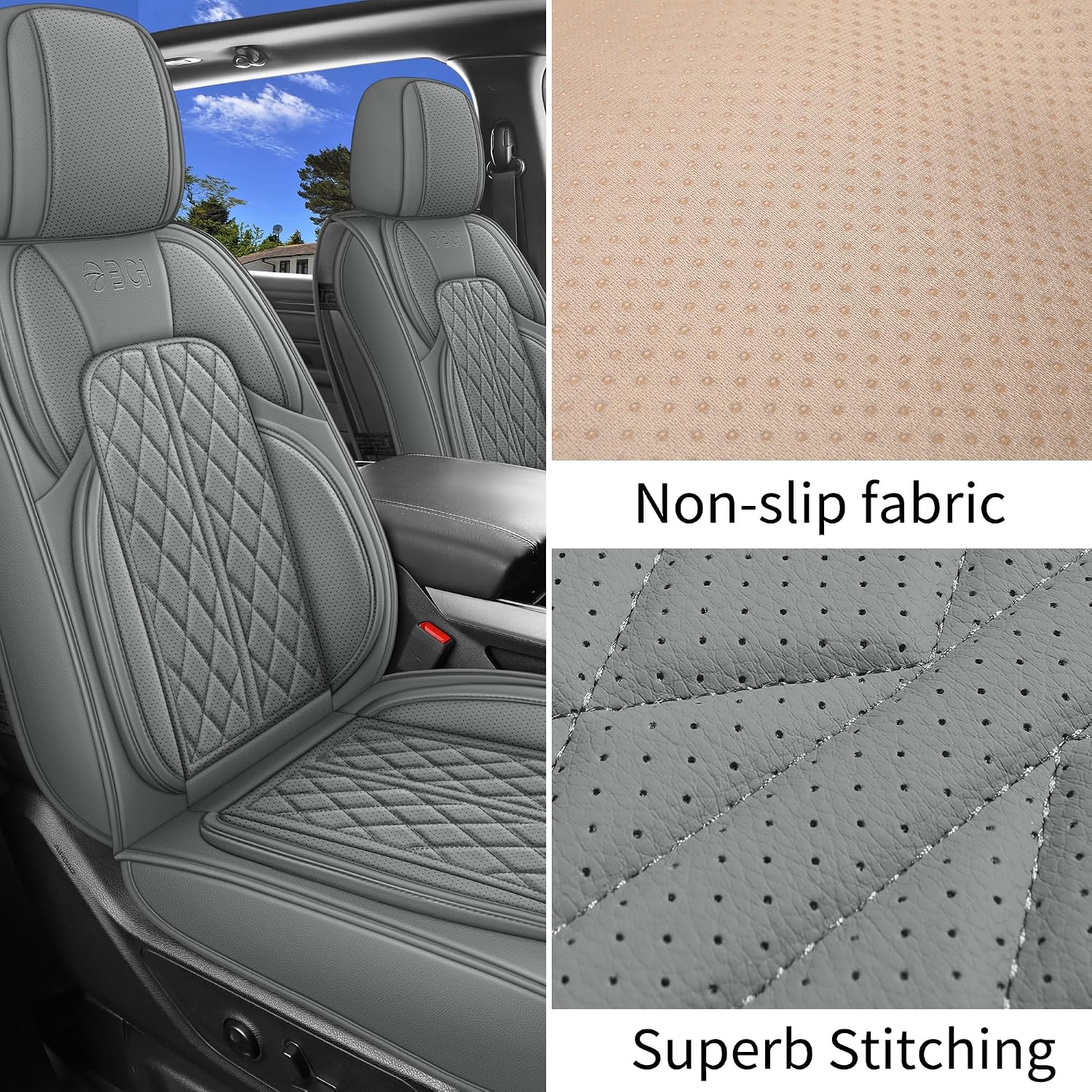 AUCT 17571 - $102 Car Seat Cover Custom Fit for Dodge Ram 1500 2500 3500 2002-2026 Faux Leather Seat Co - Image 4