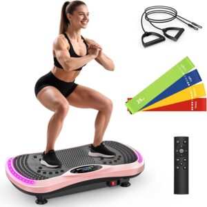 AUCT 18445 - $108 Vibration Plate Exercise Machine for Lymphatic Drainage, Vibration Machine for Full-B