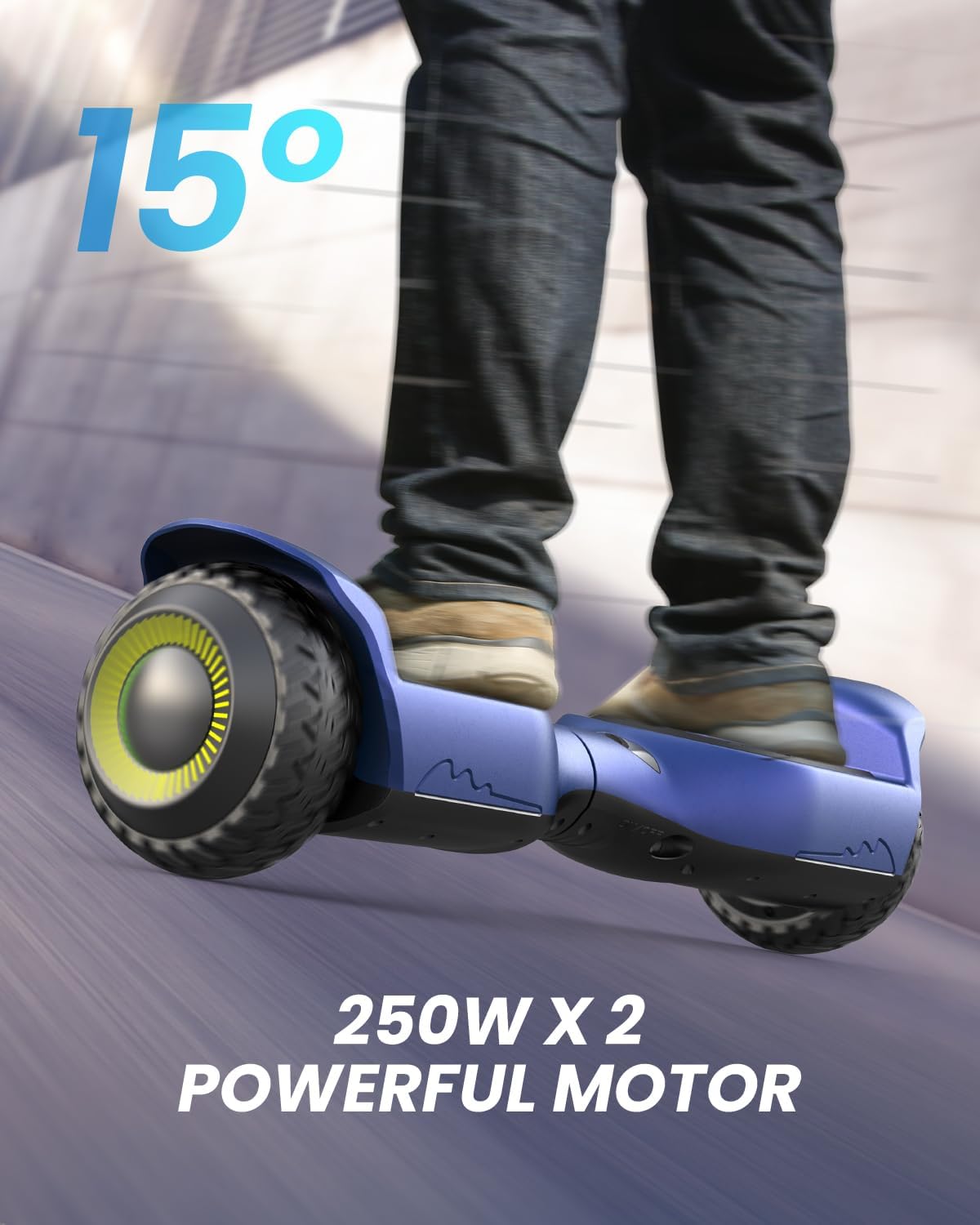AUCT 18368 - $125 Gyroor Hoverboard New G13 All Terrain Hoverboard with LED Lights, Off Road Hoverboard - Image 2