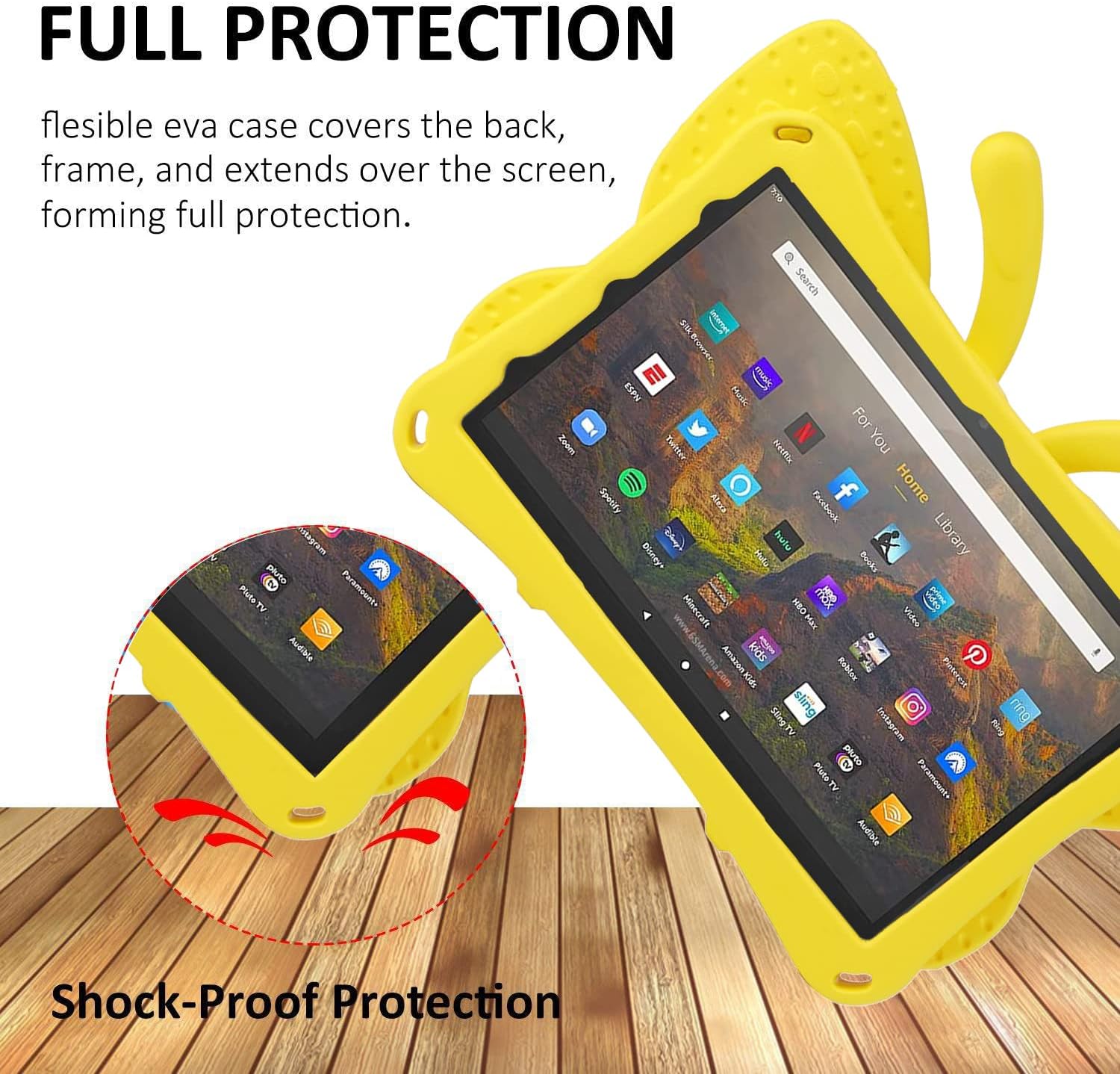 AUCT 18401 - Simicoo Fire Max 11 Tablet 2023 Cute Butterfly Case with Stand for Kids Girl Light Weight - Image 4