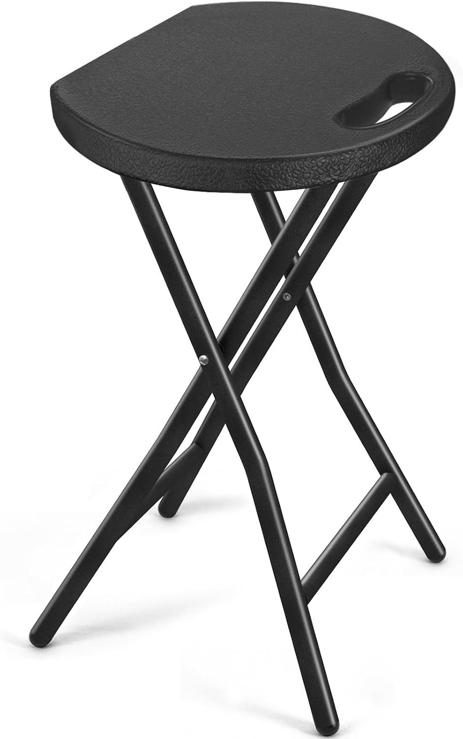 AUCT 19007 - Portable Folding Chair with Handle, Heavy Duty Round Fold Stool Chair