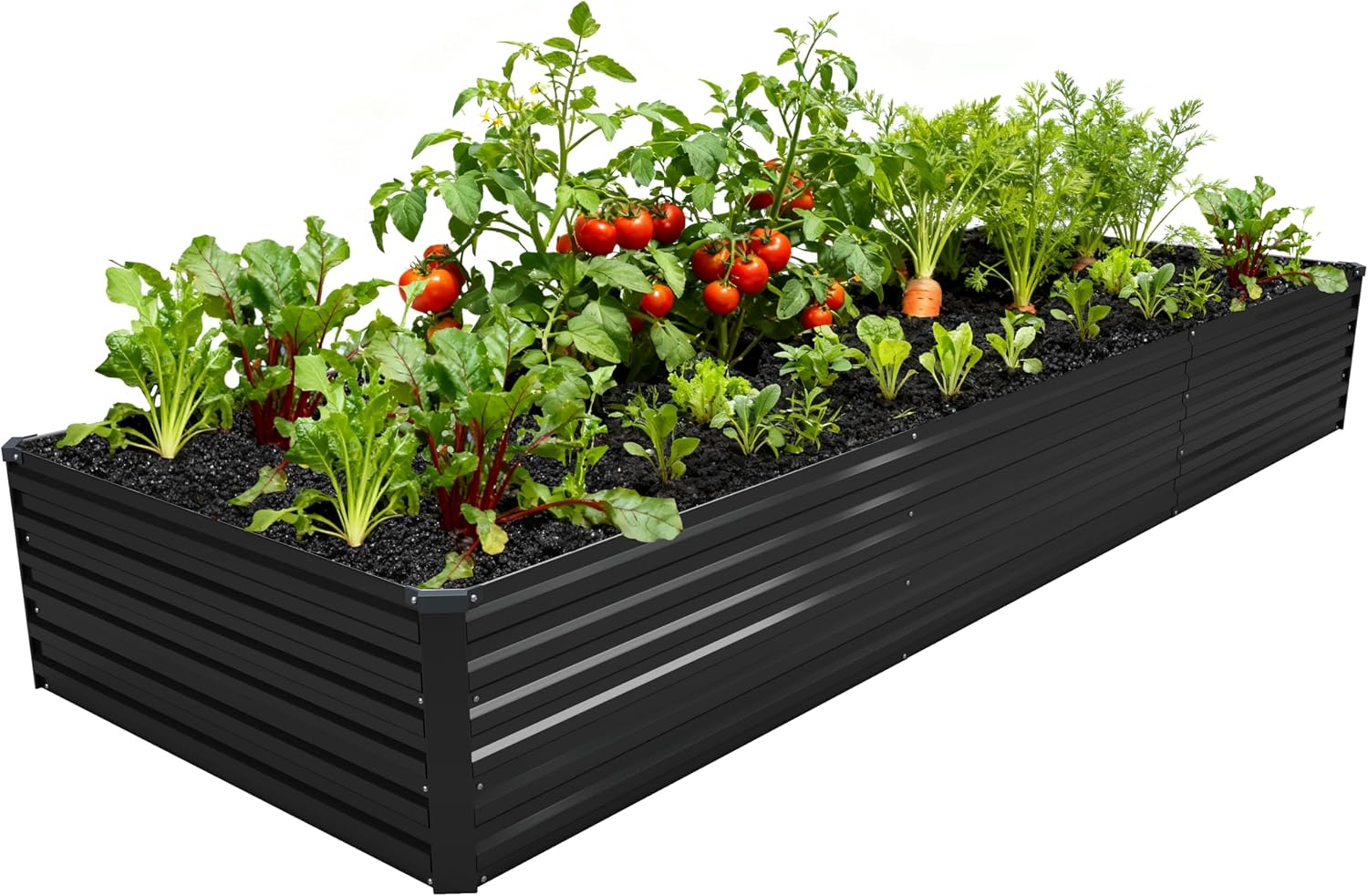 AUCT 18166 - $66 DIIYIV 12x4x1.5FT Galvanized Raised Garden Bed,Vegetable Boxes-Rectangle Metal Flower