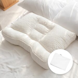 AUCT 20144 - $99 Gurum Premium Latex Pillow, 100% Latex, Organic Cotton, Ergonomic Design, Bed Pillows,