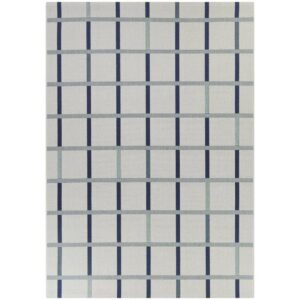 AUCT 17843rr - $108 Kramer Navy Blue 5 ft. x 7 ft. Geometric Indoor/Outdoor Area Rug