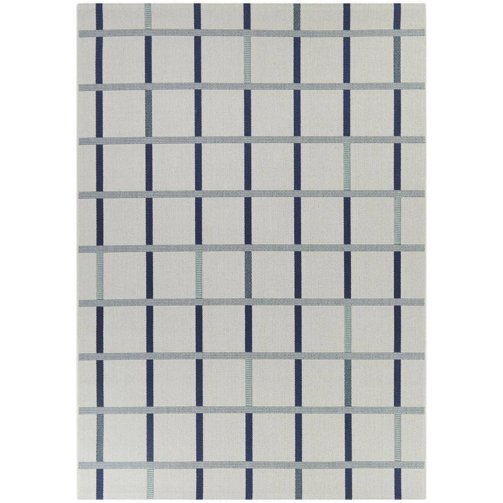 AUCT 17843rr - $108 Kramer Navy Blue 5 ft. x 7 ft. Geometric Indoor/Outdoor Area Rug