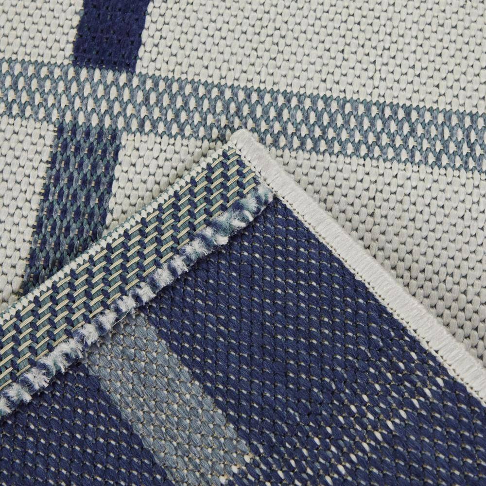 AUCT 17843rr - $108 Kramer Navy Blue 5 ft. x 7 ft. Geometric Indoor/Outdoor Area Rug - Image 3