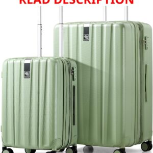 AUCT 18265 - $127 Hanke Expandable Hard Shell Luggage Sets 2 piece Carry on Luggage with Wheels Suitcas