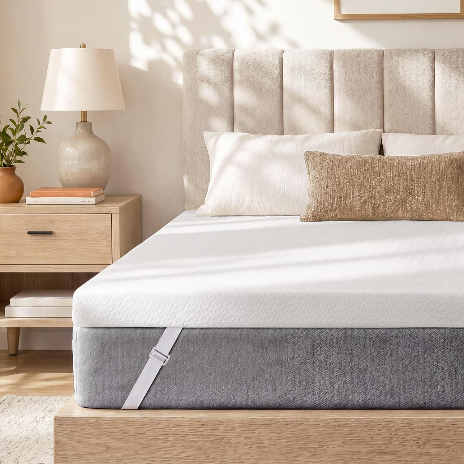 AUCT 19700 - $104 Czpalo 3 Inch Quenn Size Cooling Gel Memory Foam Mattress Topper