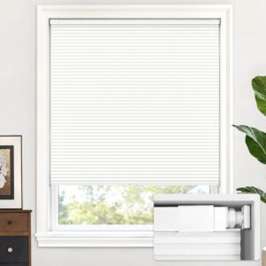 AUCT 20191 - $64 LazBlinds No Drill Cordless Cellular Shades, 30" W   64" H, White
