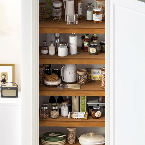 AUCT 18959 - $148 Gashell Wire Shelf Covers, Bamboo Wire Rack Covers for Pantry, Closet (5pcs, 28" W x - Image 2