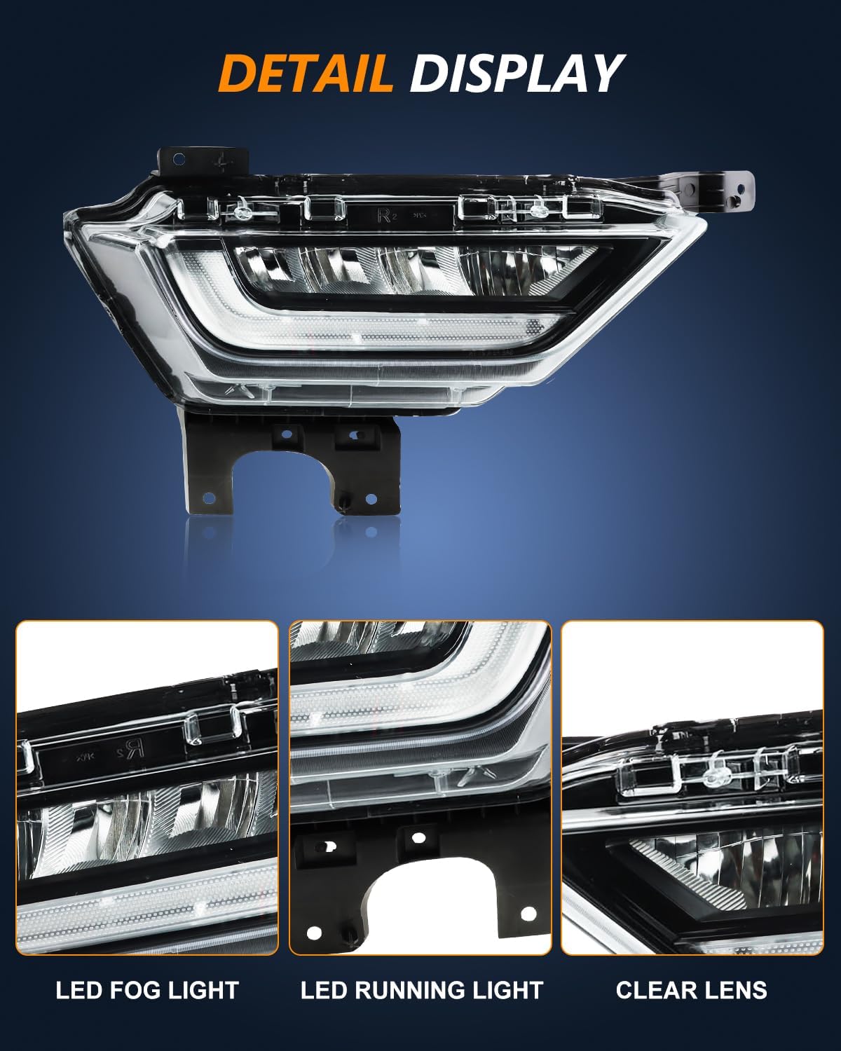 AUCT 18429 - $79 Upgraded LED Fog Lights Compatible with 2021-2023 Fo-rd F150, Right Passenger Side Fro - Image 4