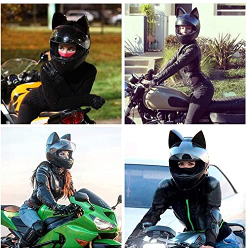 AUCT 18966 - $100 Cat Ear Offroad Helmets,Men and Women Full Face Motorcycle Helmet,for Dirt Bike, Four - Image 4