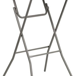 AUCT 18100 - $62 Flash Furniture 2.63 ft Plastic Round Folding Bar Table, Granite White