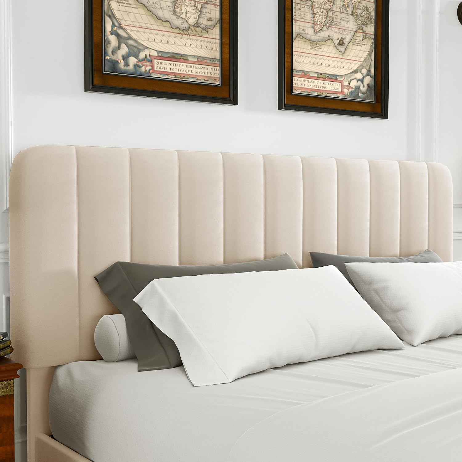 AUCT 18126 - $174 VECELO Full Size Upholstered Bed Frame with 4 Drawers and Headboard, Velvet Platform - Image 3