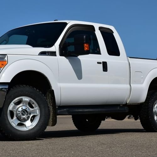 AUCT 18781 - Window Rain Guards Visors for 1999-2016 Ford F250 F350 F450 Super Duty Extended Cab, Windo - Image 2