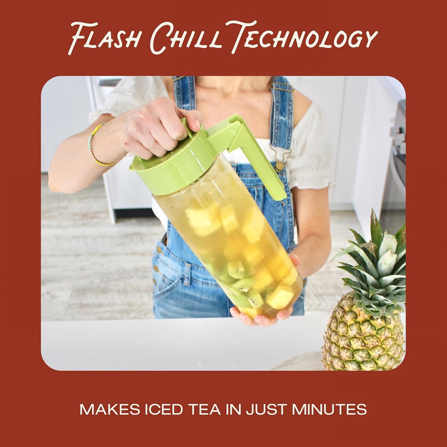 AUCT 18394 - Takeya Flash Chill Iced Tea Maker - Versatile Tea Brewer for Loose/Bagged Tea - Patented F - Image 3