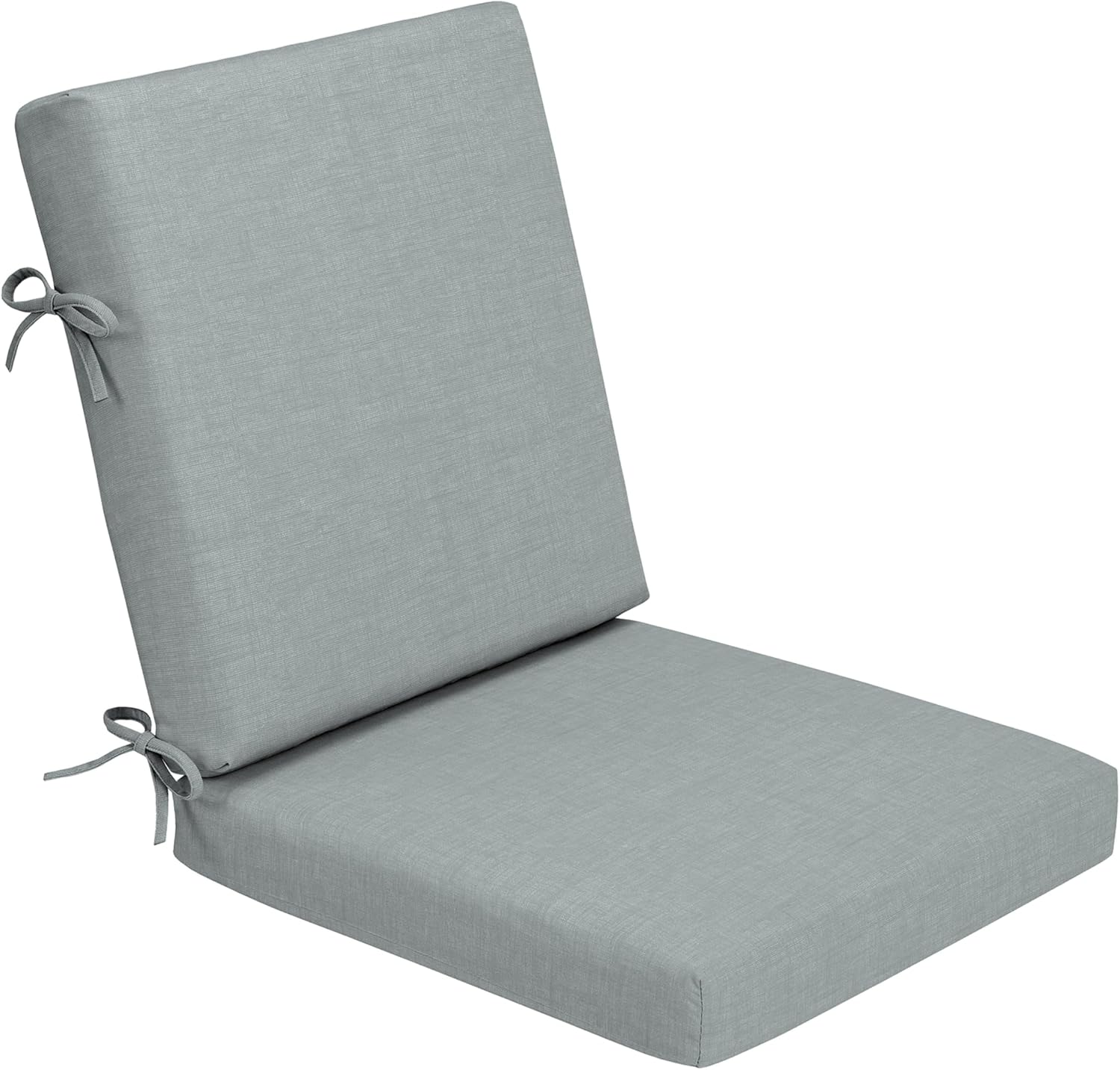 AUCT 18547 - Arden Outdoor Dining Chair Cushion, Foam, 20x40, Stone Grey | TPU Backed Fabric, Waterfall
