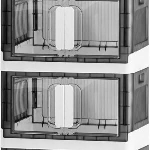 AUCT 18397 - $79 Folding Storage Organizer with Silent casters | Stackable Design for Home & Office, He