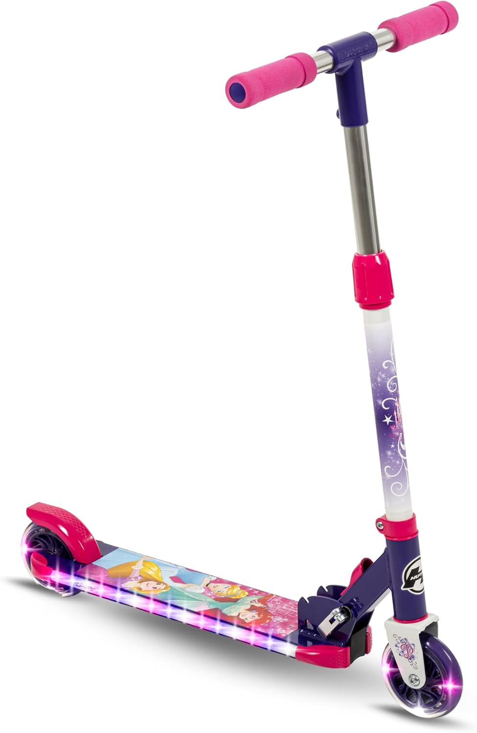 AUCT 18454 - $70 Huffy Light Up Inline Scooters with LED Lights, Multiple Color Options | 2-Wheel Scoot