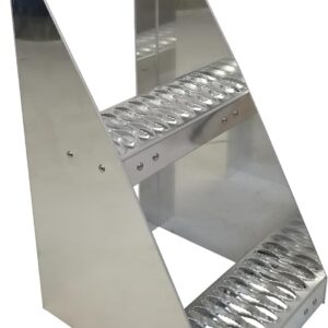 AUCT 19643 - $120 12 Inch Aluminum Frame Mounted Step Fit for Class 8 Semi Trucks Peterbilt