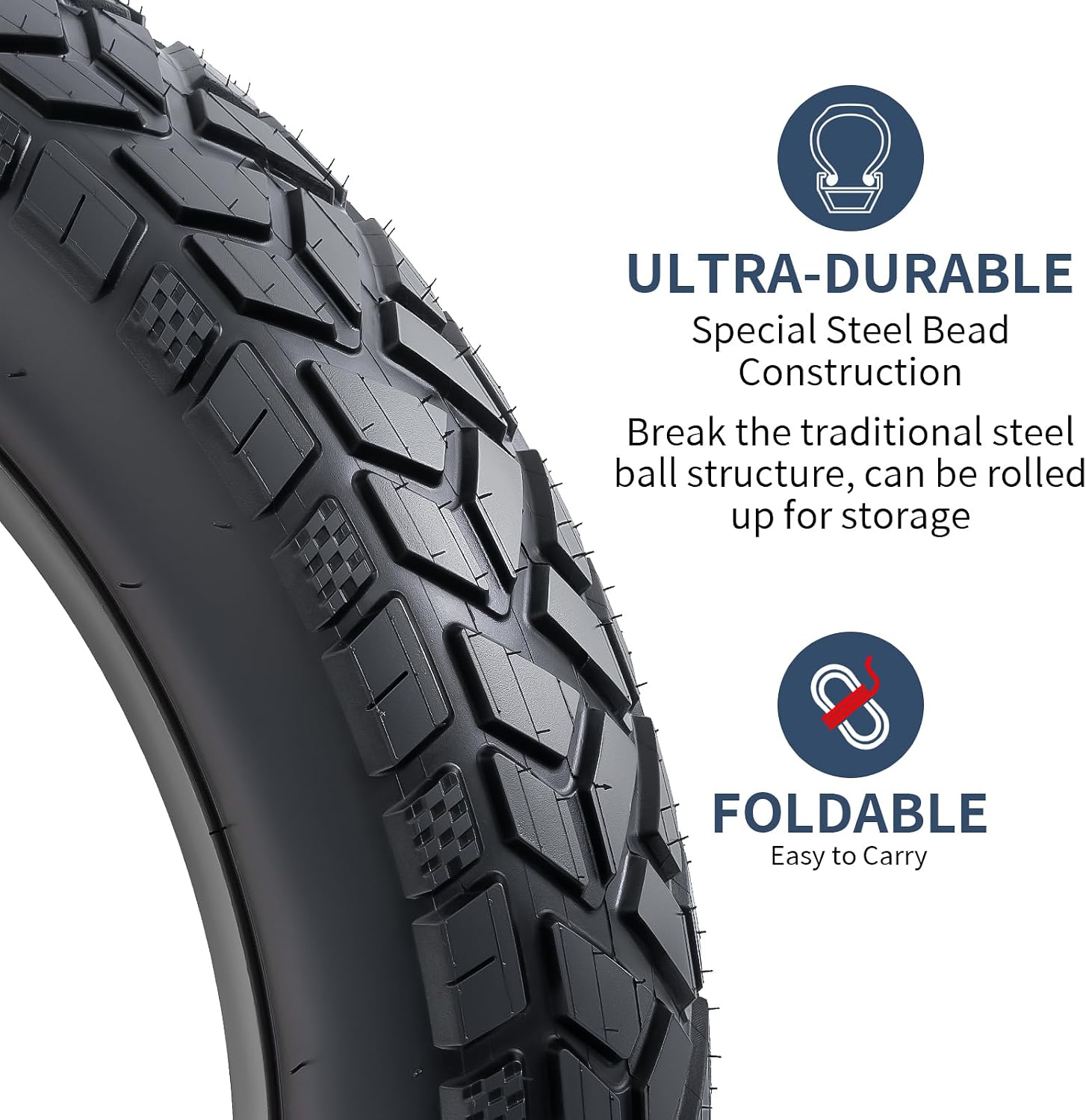 AUCT 19016 - $107 Heavy Duty 20x4.0 Fat E-Bike Tire, High-Performance 20X4/102-406 Compatible with 20 x - Image 2