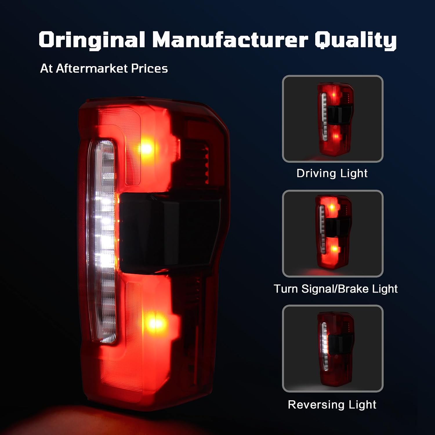 AUCT 18346 - $196 Tail Lights For 2023-2025 Ford F250 F350 Super Duty Right Passenge | Halogen Rear Lig - Image 3