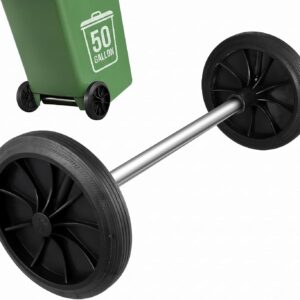 AUCT 19500 - Angoily Trash Can Wheels Replacement, Garbage Can Wheels Replacement Set, Hollow Shaft 2 R