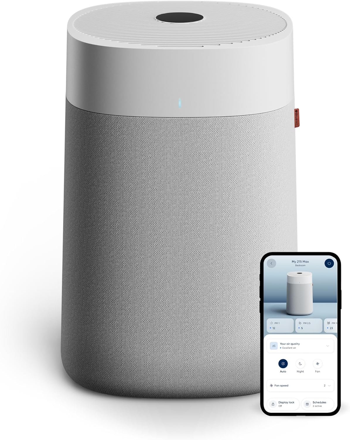 AUCT 18391 - $290 BLUEAIR Blue Pure 211i Max Smart Air Purifier for Large Rooms up to 3,235 Sq Ft, HEPA
