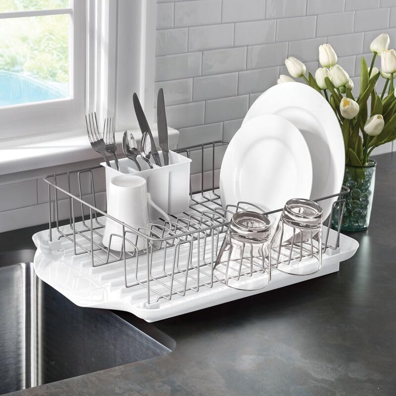 AUCT 18404 - Farberware Classic Large Rust Resistant Full Dishrack with Removable 3 Compartment Flatwar - Image 4